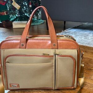 Hartmann Tan and Brown Men's Briefcase